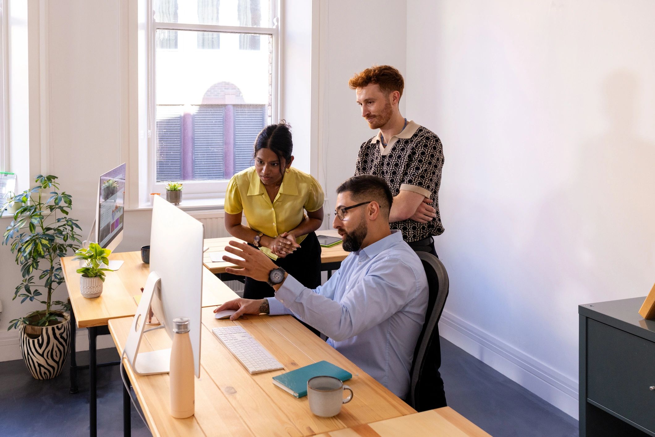 Small business team meeting in an office